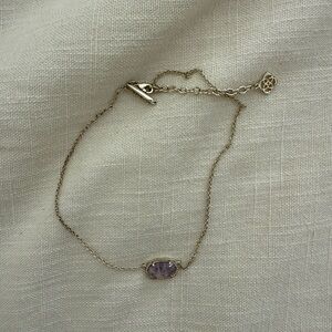 Kendra Scott Elisa Silver Pendant Necklace in Amethyst